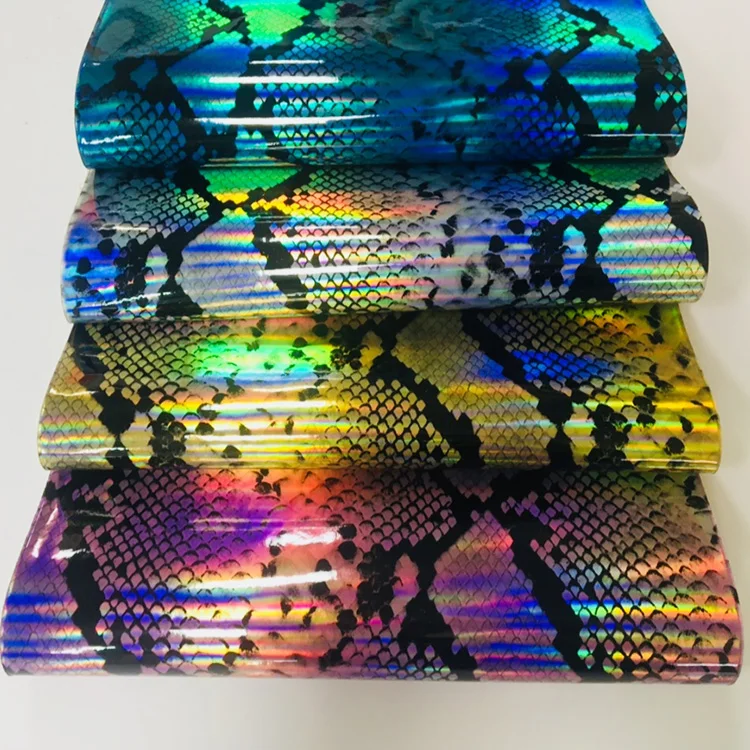 Snake Skin Mirror Holographic Metallic PU Printed Synthetic Leather Fabric By Yard for Making Hair Bow/Shoe/Handbag 30x135cm
Snake Skin Mirror Holographic Metallic PU Printed Synthetic Leather Fabric By Yard for Making Hair Bow/Shoe/Handbag 30x135cm