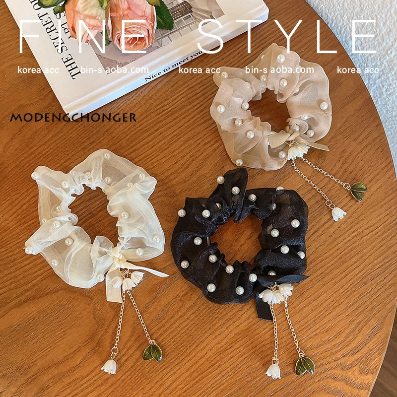 Fashion Pearl Tassel Hair Ring Elegant Scrunchie Fairy Temperament Ponytail Elastic Hair Band Hair Rope For Girl Hair Accessorie
Fashion Pearl Tassel Hair Ring Elegant Scrunchie Fairy Temperament Ponytail Elastic Hair Band Hair Rope For Girl Hair Accessorie