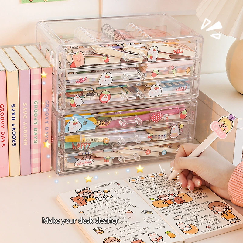 ins transparent desktop storage box Student dormitory storage box Household acrylic drawer type desk shelving
ins transparent desktop storage box Student dormitory storage box Household acrylic drawer type desk shelving