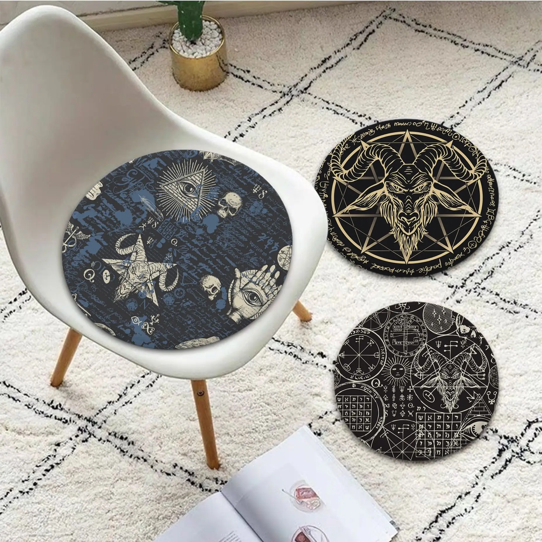 Devil Goat Satan Decorative Sofa Mat Dining Room Table Chair Cushions Unisex Fashion Anti-slip Cushion Pads 
Devil Goat Satan Decorative Sofa Mat Dining Room Table Chair Cushions Unisex Fashion Anti-slip Cushion Pads