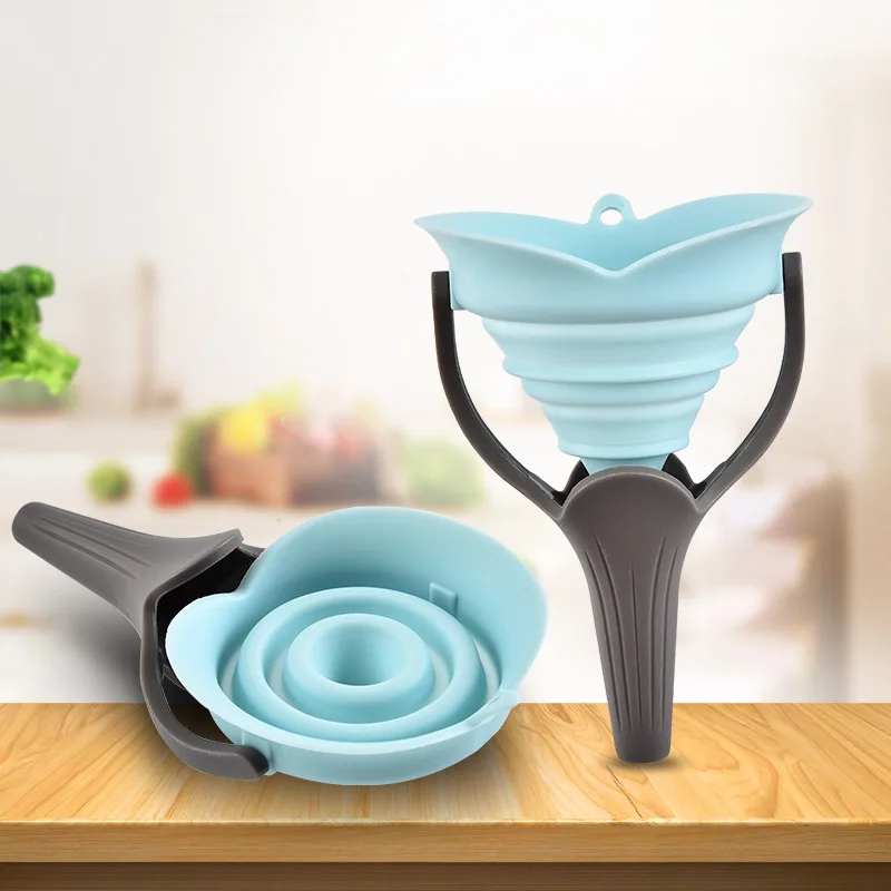 Mini High Quality Food Grade Silicone Folding Funnel Foldable Telescopic Long Neck Funnel Liquid Filling Kitchen Gadgets
Mini High Quality Food Grade Silicone Folding Funnel Foldable Telescopic Long Neck Funnel Liquid Filling Kitchen Gadgets