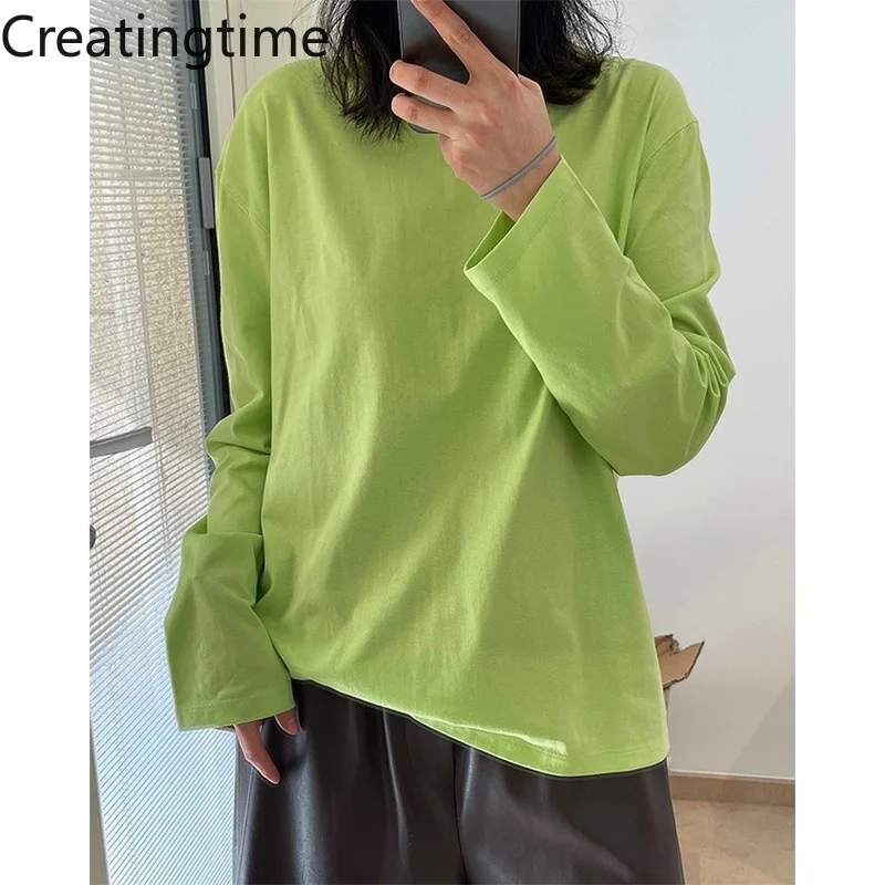 Creatingtime, новинка весны 2022, корейский тренд в Instagram, женская простая повседневная однотонная свободная хлопковая Футболка с круглым вырезом и ...
Creatingtime, новинка весны 2022, корейский тренд в Instagram, женская простая повседневная однотонная свободная хлопковая Футболка с круглым вырезом и ...