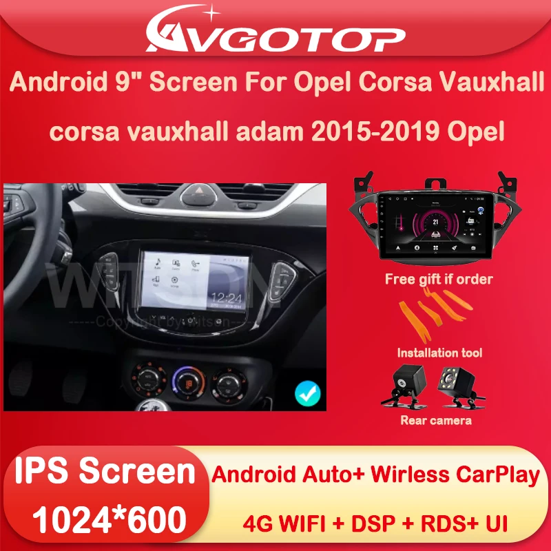 Android 13 Car Radio 9" Screen For Opel Corsa Vauxhall corsa vauxhall adam 2015-2019 Wireless Carplay 4G Wifi GPS DSP UI
Android 13 Car Radio 9" Screen For Opel Corsa Vauxhall corsa vauxhall adam 2015-2019 Wireless Carplay 4G Wifi GPS DSP UI