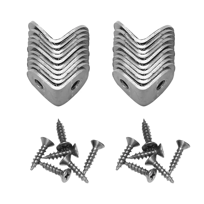 20 Pcs Stainless Steel L Bracket Corner Brace Joint Right Angle Bracket Fastener L Shaped Corner Fastener Joints Bracket 
20 Pcs Stainless Steel L Bracket Corner Brace Joint Right Angle Bracket Fastener L Shaped Corner Fastener Joints Bracket