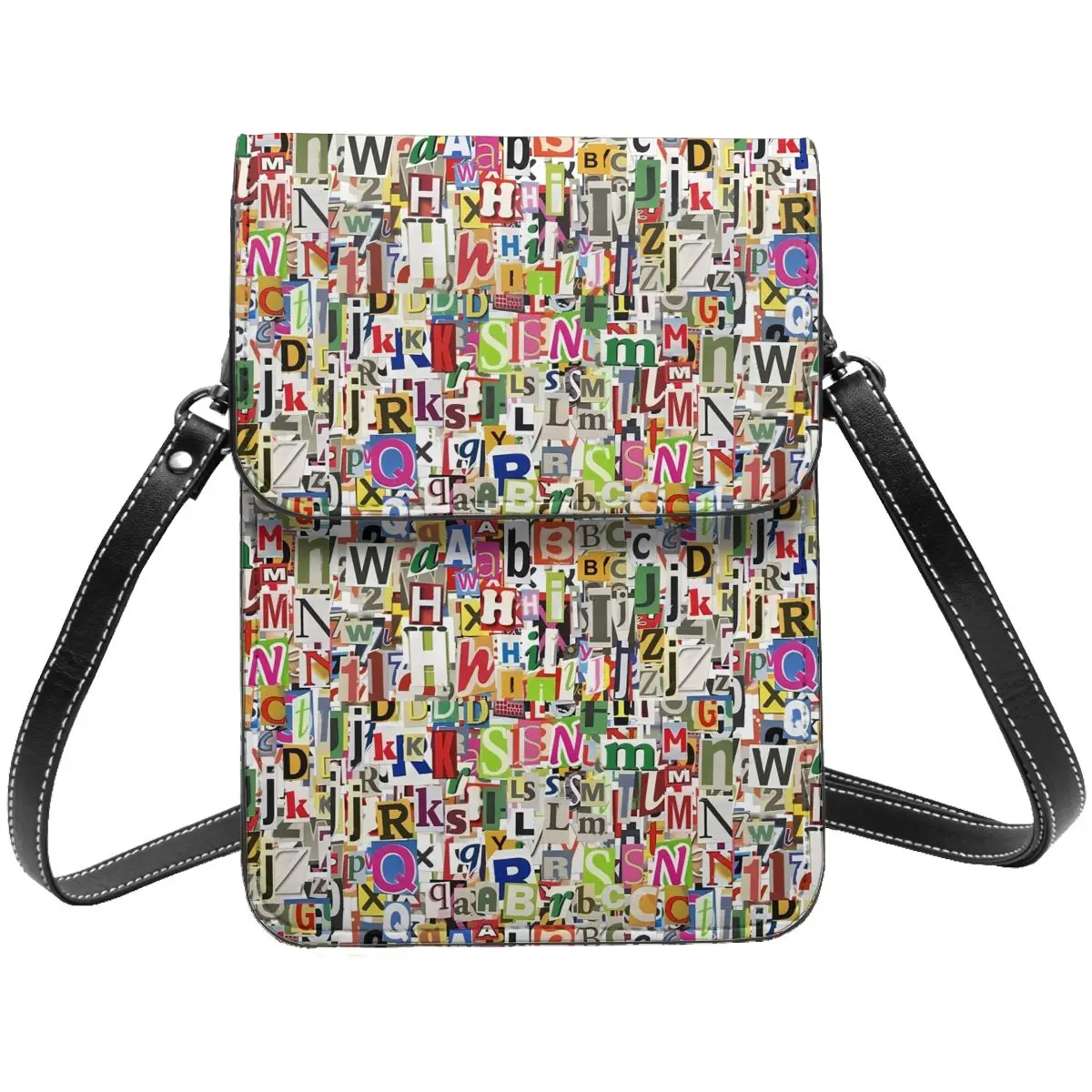 

Сумка на плечо с застежкой для газет, разноцветная кожаная женская сумка с надписью, стильные сумки для студентов и подарков