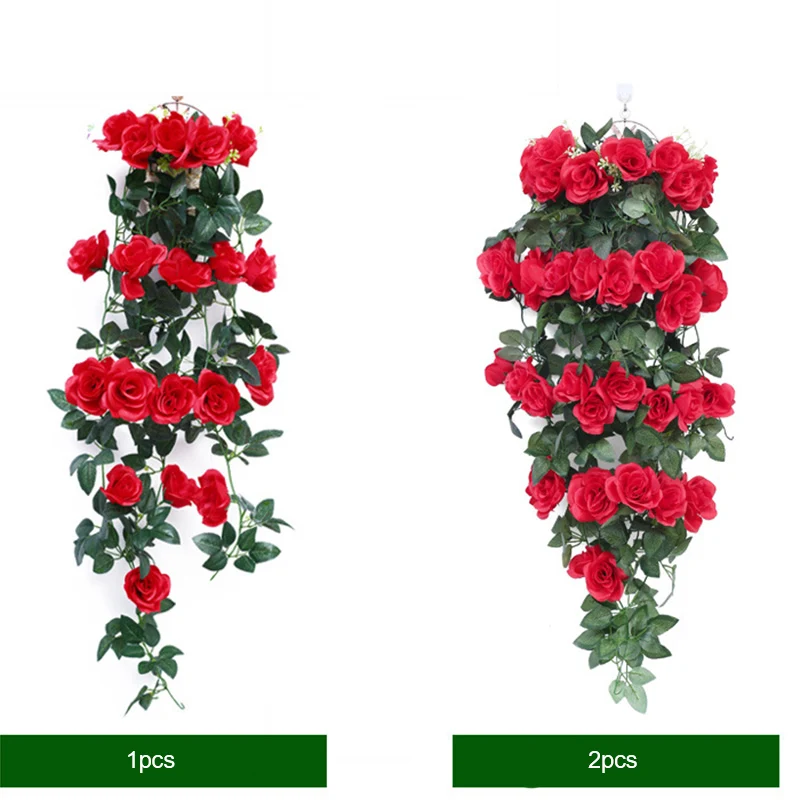 Искусственные цветы 80 см подвесная Роза виноград для дома свадьбы вечеринки