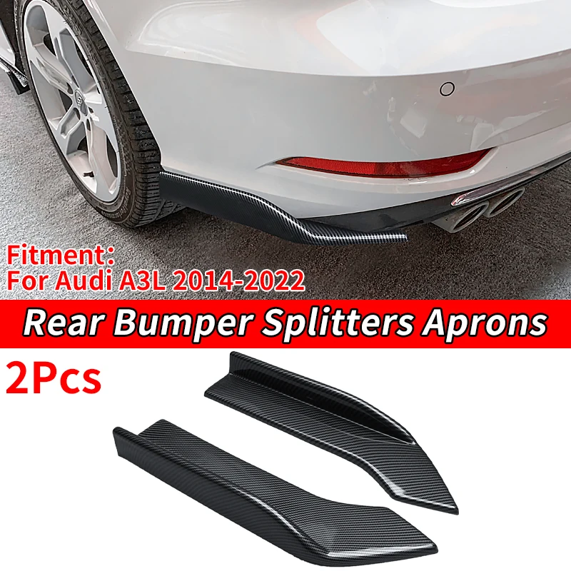 Car Rear Bumper Splitters Aprons Trunk Lip Spoiler Canard Wing Diffuser Wrap Angle Protector ABS For Audi A3L 2014-2022 2021
Car Rear Bumper Splitters Aprons Trunk Lip Spoiler Canard Wing Diffuser Wrap Angle Protector ABS For Audi A3L 2014-2022 2021