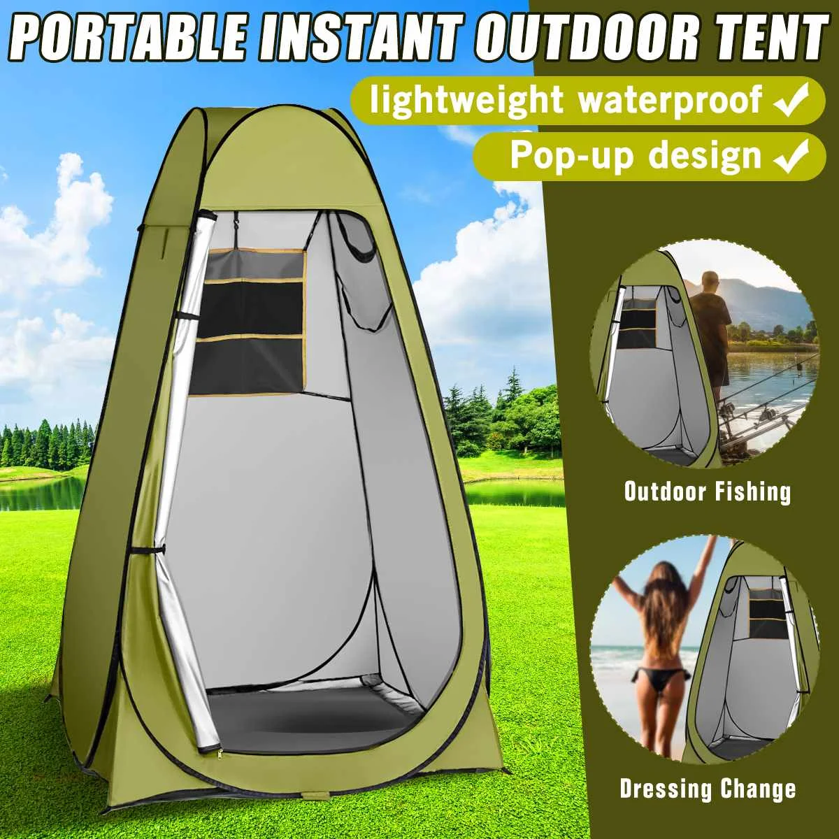 SGODDE Outdoor Tent Toilet Shower Camping Hiking Private Shower Bathing Changing Dressing Tent Fishing House Waterproof Tents
SGODDE Outdoor Tent Toilet Shower Camping Hiking Private Shower Bathing Changing Dressing Tent Fishing House Waterproof Tents