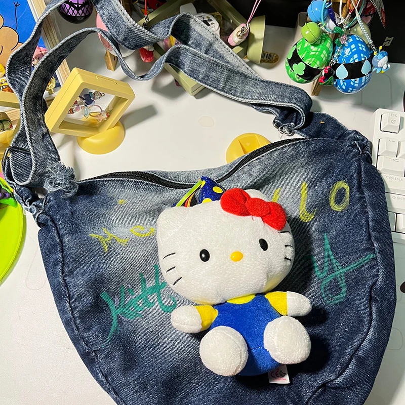 Original Sanrio Hellokitty Handbag Girls Large Capacity Fashion Outing Kitty Cat Painter Messenger Gradient Denim Casual Bags
Original Sanrio Hellokitty Handbag Girls Large Capacity Fashion Outing Kitty Cat Painter Messenger Gradient Denim Casual Bags