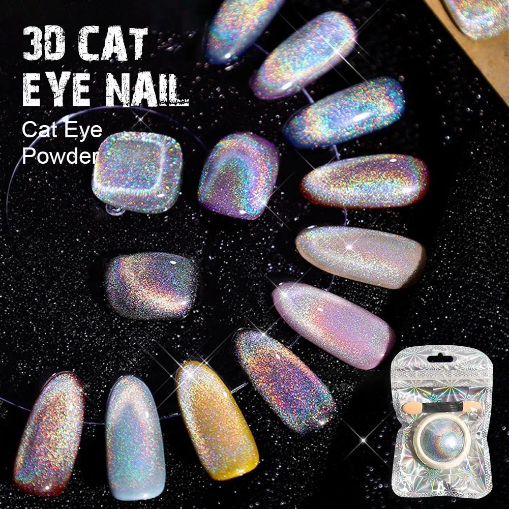 3D Cat Eye Nail Glitter Powder Magnetic Rainbow Laser Cat Eye Powder Lasting Shine Nail Decoration Manicure Accessories
3D Cat Eye Nail Glitter Powder Magnetic Rainbow Laser Cat Eye Powder Lasting Shine Nail Decoration Manicure Accessories