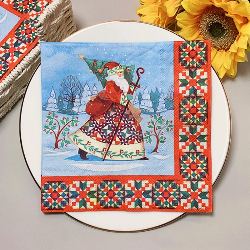 2021 New 20Pcs/Bag Christmas Santa Claus Paper Napkins Xmas Winter Theme Decoupage Serviettes for Xmas Party Tableware Decor W
2021 New 20Pcs/Bag Christmas Santa Claus Paper Napkins Xmas Winter Theme Decoupage Serviettes for Xmas Party Tableware Decor W