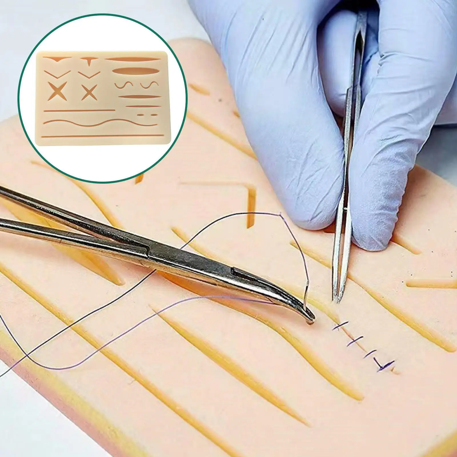 Skin Suture Training skin model Anti-Dermal Silicone Double-Eyelid Catgut Embedding Training Module Exercise Tools Skin Suture
Skin Suture Training skin model Anti-Dermal Silicone Double-Eyelid Catgut Embedding Training Module Exercise Tools Skin Suture