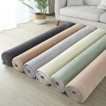 Advanced Home Solid Color Rug Shaggy Tufted Carpet Nordic Minimalist Living Room Decorative Floor Mat Jute Bottom Plush Area Rug