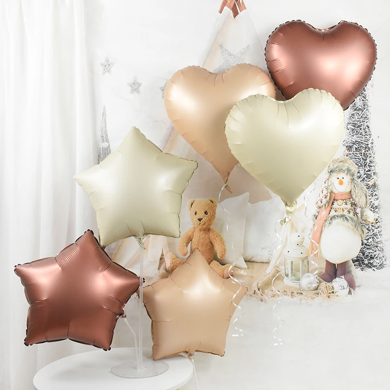 5pcs 18inch Caramel Cream Brown Foil Balloon Vintage Color Star Heart Helium Ballon Kids Happy Birthday Wedding Party Decoration
5pcs 18inch Caramel Cream Brown Foil Balloon Vintage Color Star Heart Helium Ballon Kids Happy Birthday Wedding Party Decoration