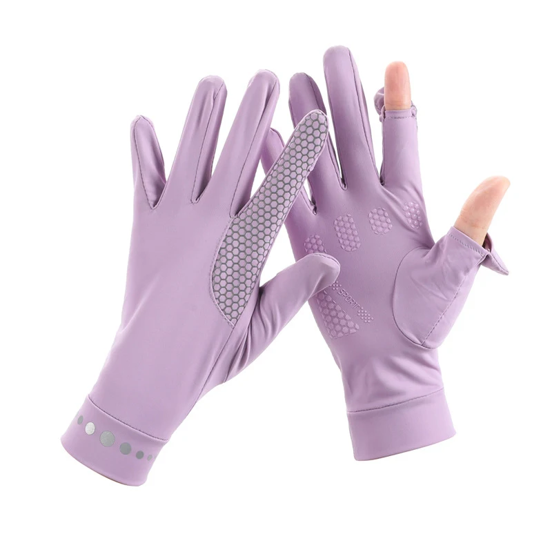 Ladies Summer Elastic Ice Silk Solid Color Lightweight Breathable Fingerless Touch Screen Sunscreen Non-Slip Riding Gloves
Ladies Summer Elastic Ice Silk Solid Color Lightweight Breathable Fingerless Touch Screen Sunscreen Non-Slip Riding Gloves