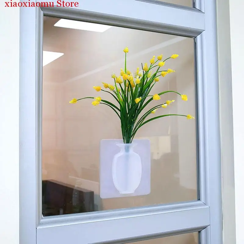 Silicone Sticky Vase Stick on The Wall Flower Pot Magic Flower Plant Vases Flower Container for Home Offices Wall Decorations
Silicone Sticky Vase Stick on The Wall Flower Pot Magic Flower Plant Vases Flower Container for Home Offices Wall Decorations