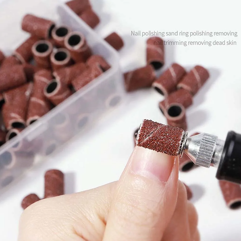 100pcs/box Nail Art Grit Sanding Bands Sanding Cap Bands Grinding Head Nail Drill Bits Sander Nail Gel Polish Remover Files Sand
100pcs/box Nail Art Grit Sanding Bands Sanding Cap Bands Grinding Head Nail Drill Bits Sander Nail Gel Polish Remover Files Sand