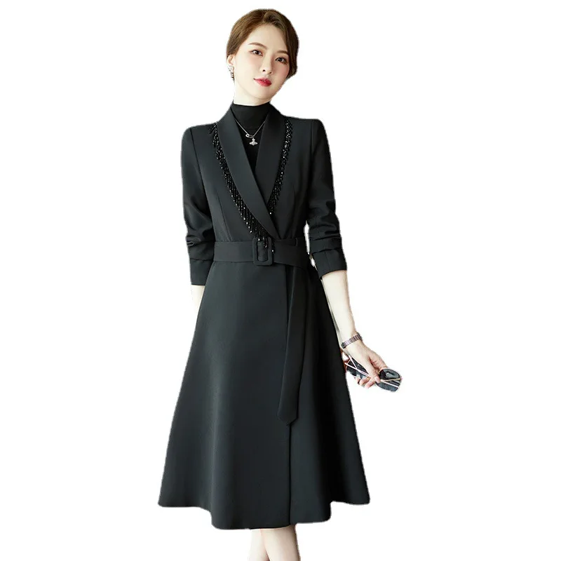 High Quality Trench Coat Women New Autumn Winter Clothes Solid Long Windbreakers With Belt Ladies Business Office Overcoat
High Quality Trench Coat Women New Autumn Winter Clothes Solid Long Windbreakers With Belt Ladies Business Office Overcoat