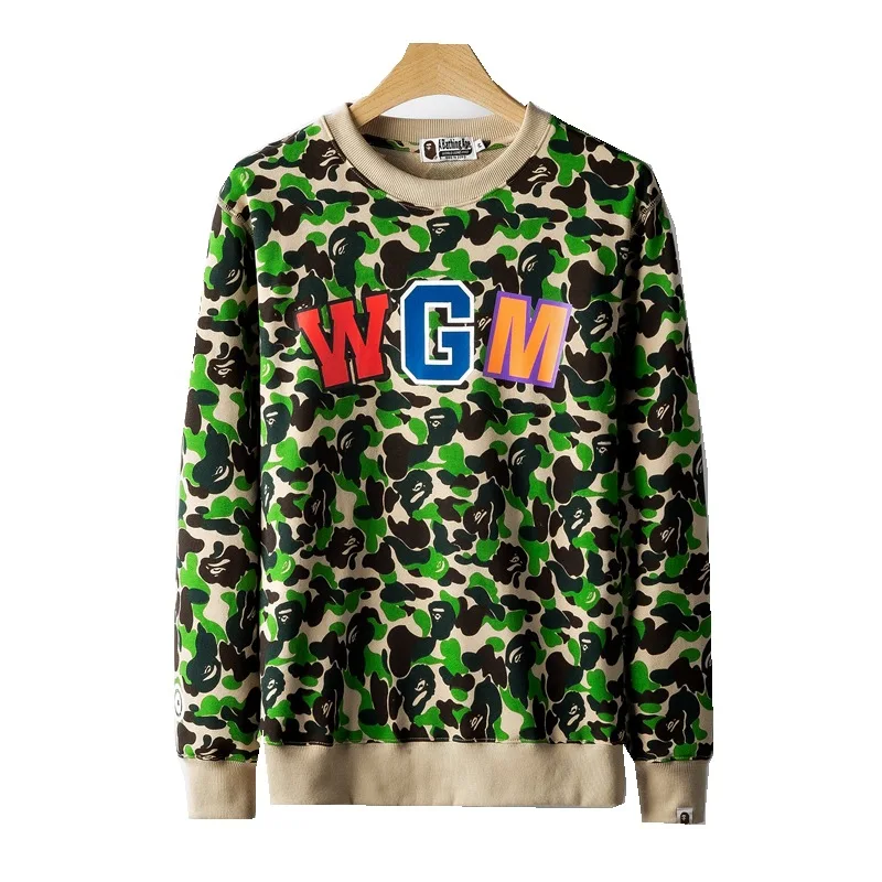 Bape Shark Round Neck Hooded Alphabet WGM Print Camouflage Green Long Sleeve Pullover Sweatshirt 100% Cotton Terry Fabric Hoodie
Bape Shark Round Neck Hooded Alphabet WGM Print Camouflage Green Long Sleeve Pullover Sweatshirt 100% Cotton Terry Fabric Hoodie