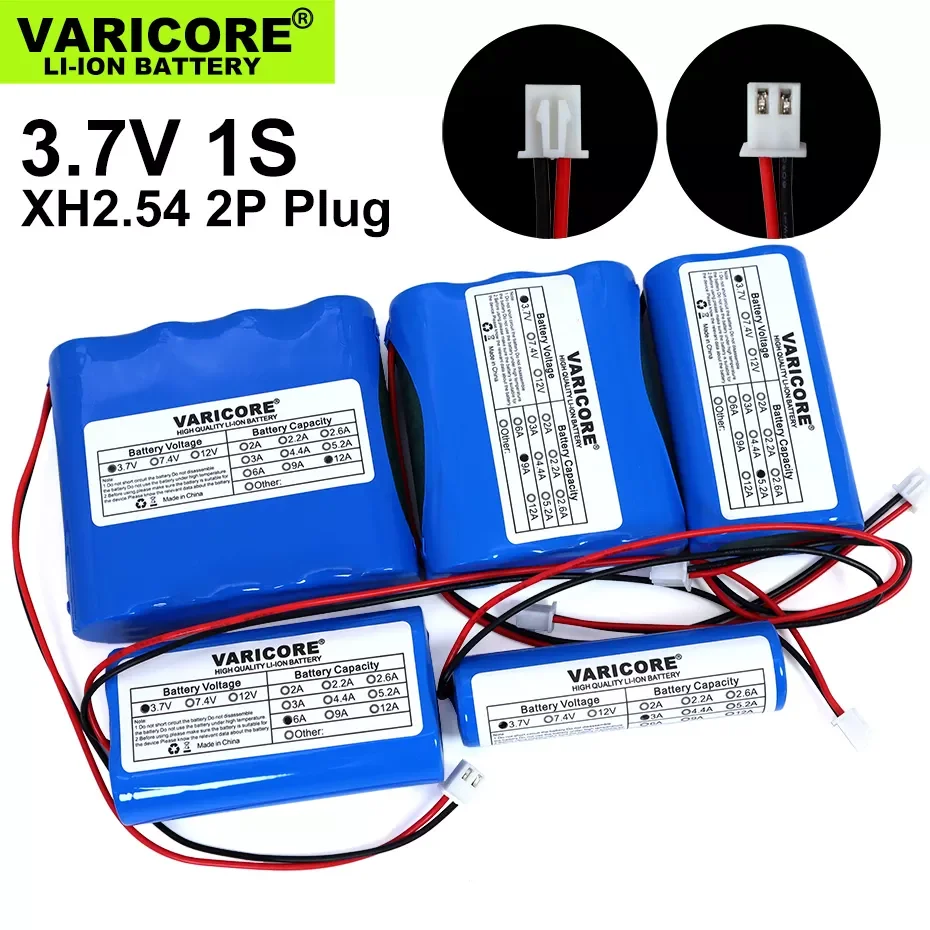 NEW2023 3.7V/4.2V 18650 Li-ion battery 3000mAh 5200mAh 6000mAh 9000mAh 12000mAh with PCB protection XH 2.54 2P Plug
NEW2023 3.7V/4.2V 18650 Li-ion battery 3000mAh 5200mAh 6000mAh 9000mAh 12000mAh with PCB protection XH 2.54 2P Plug