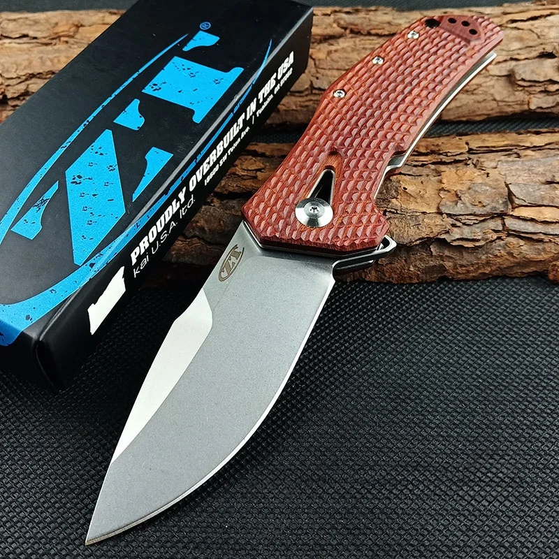 

Zero Tolerance ZT 0308 Tactical Folding Knife CPM 20CV Blade G10 / Rosewood Handles Hunting Camping Survival EDC Utility Knife