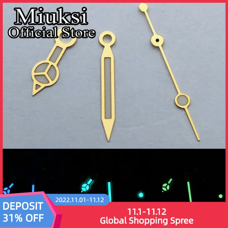 Miuksi yellow gold blue green watch hands luminous fit ETA 2824 2836 NH35 NH36 Mingzhu DG2813 3804 Miyota8215 821A 8205 movement
Miuksi yellow gold blue green watch hands luminous fit ETA 2824 2836 NH35 NH36 Mingzhu DG2813 3804 Miyota8215 821A 8205 movement