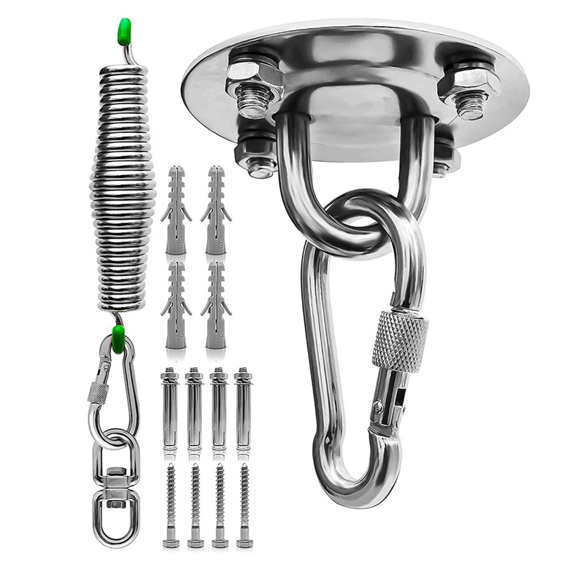 Suspension Hanging Chair Set,Punch Bag Holder,Ceiling Hook + Stainless Steel Spring Hanging Chair 360° Rotatable
Suspension Hanging Chair Set,Punch Bag Holder,Ceiling Hook + Stainless Steel Spring Hanging Chair 360° Rotatable