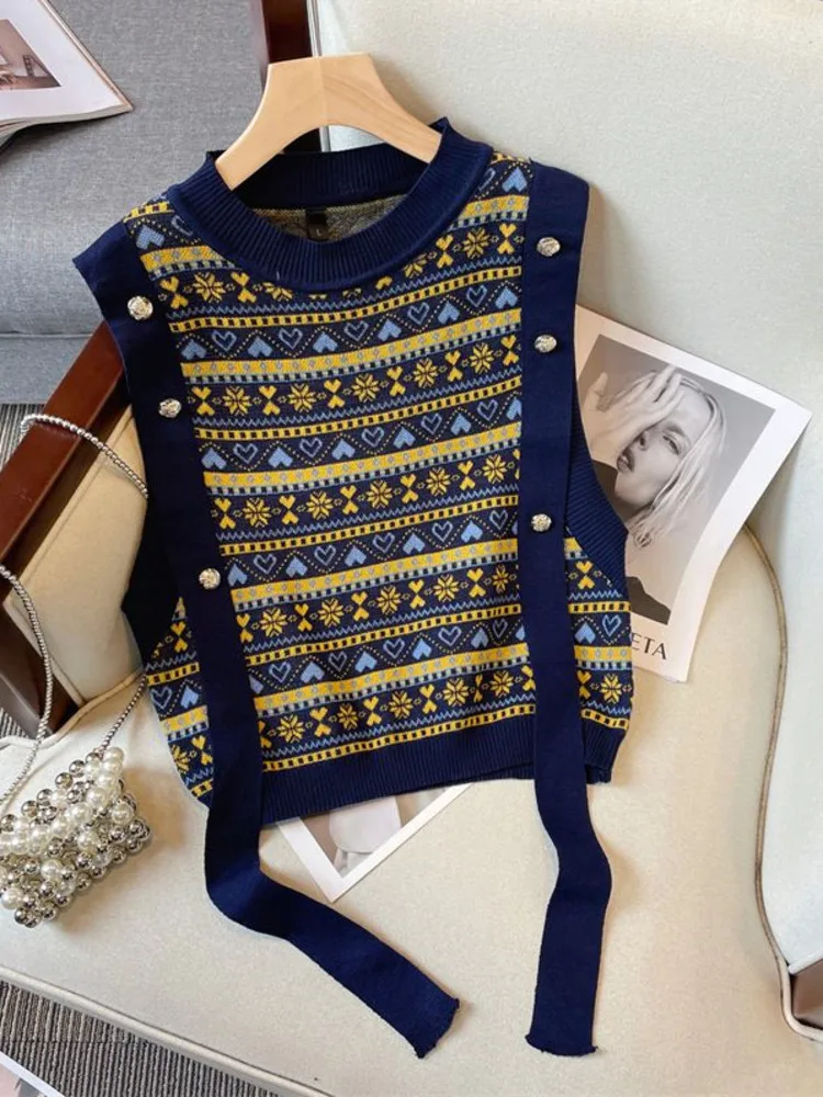 Sweater Vest Women Retro All-match Classic Fashion Knitting Preppy Style Simple Design Casual Chic Knitting Sweet Vests
Sweater Vest Women Retro All-match Classic Fashion Knitting Preppy Style Simple Design Casual Chic Knitting Sweet Vests