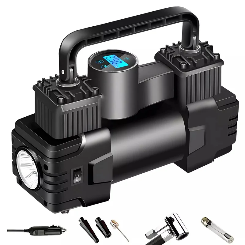 Электрический насос для шин с манометром, 12 В, 150psi, автоматический надувной насос с двойным цилиндром, для тяжелых условий эксплуатации
Электрический насос для шин с манометром, 12 В, 150psi, автоматический надувной насос с двойным цилиндром, для тяжелых условий эксплуатации