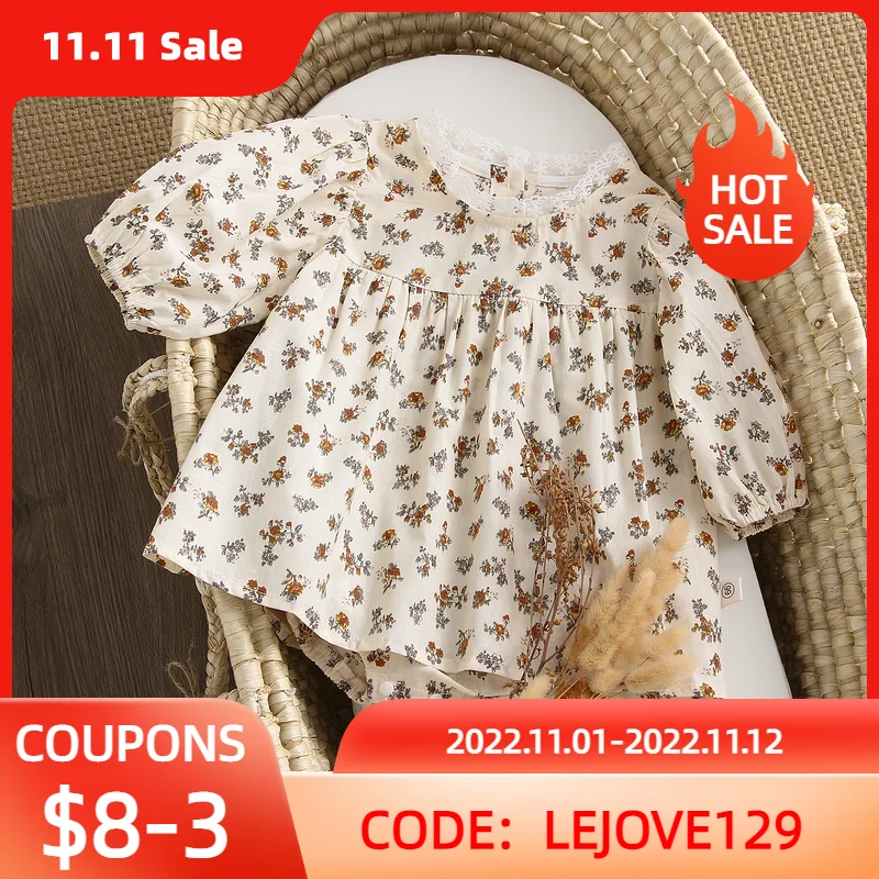 0-24M Floral Baby Girl Romper Cotton Long Sleeve Ruffle Baby Girl Dress Jumpsuit Spring Autumn Baby Girl Clothing
0-24M Floral Baby Girl Romper Cotton Long Sleeve Ruffle Baby Girl Dress Jumpsuit Spring Autumn Baby Girl Clothing