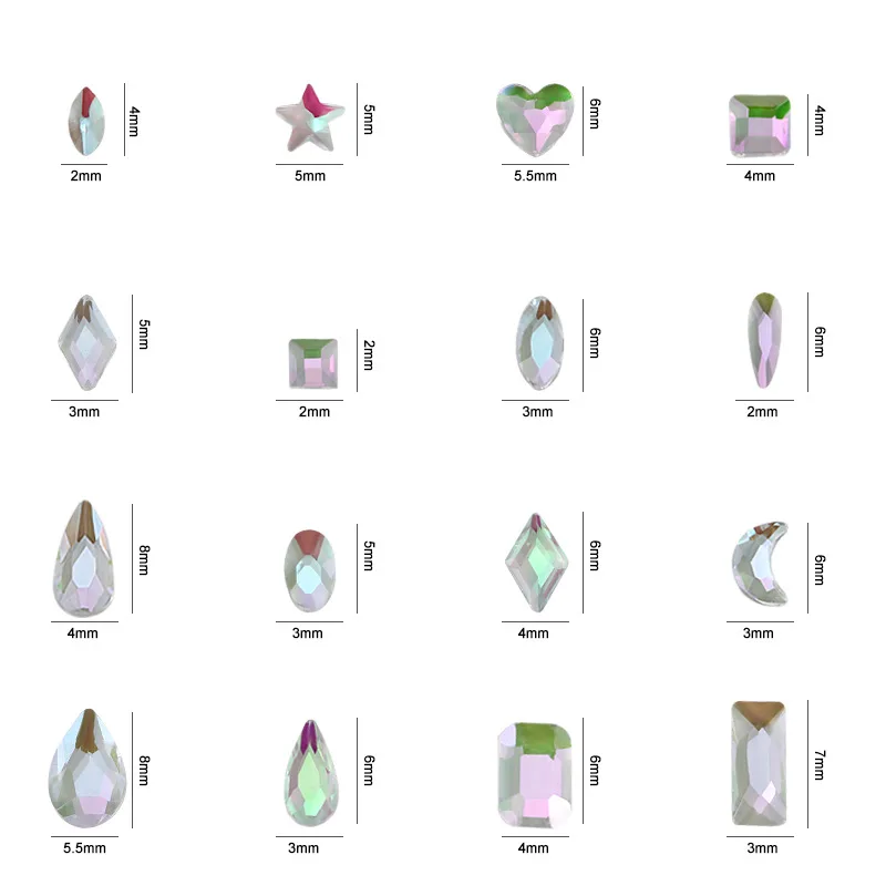 100pcs/pack K9 Aurora Pink Green Fantasy Flat Bottom Shaped Diamond Water Drops Love Mixed Nail Diamond Jewelry
100pcs/pack K9 Aurora Pink Green Fantasy Flat Bottom Shaped Diamond Water Drops Love Mixed Nail Diamond Jewelry