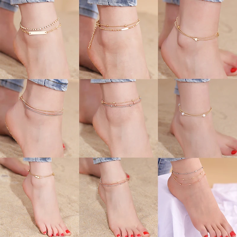 Charms Bohemia Summer Anklets for Women Colorful Metal Beads Ankle Anklet Bracelet Set Beach Barefoot Chain Fashion Jewelry Gift
Charms Bohemia Summer Anklets for Women Colorful Metal Beads Ankle Anklet Bracelet Set Beach Barefoot Chain Fashion Jewelry Gift