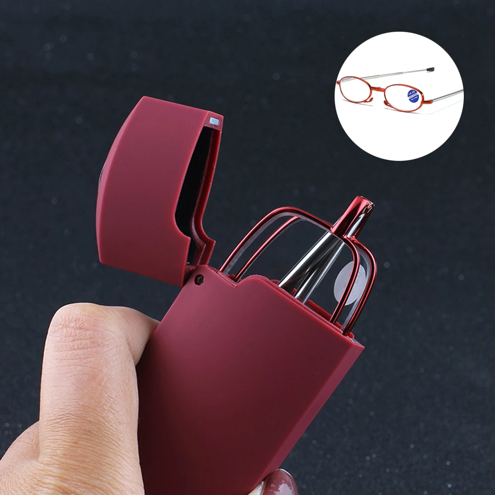 Portable Anti Blue Light Folding Reading Glasses With Case Men Women Telescopic Presbyopia Eyeglasses Elderly Glasses Black/Red
Portable Anti Blue Light Folding Reading Glasses With Case Men Women Telescopic Presbyopia Eyeglasses Elderly Glasses Black/Red