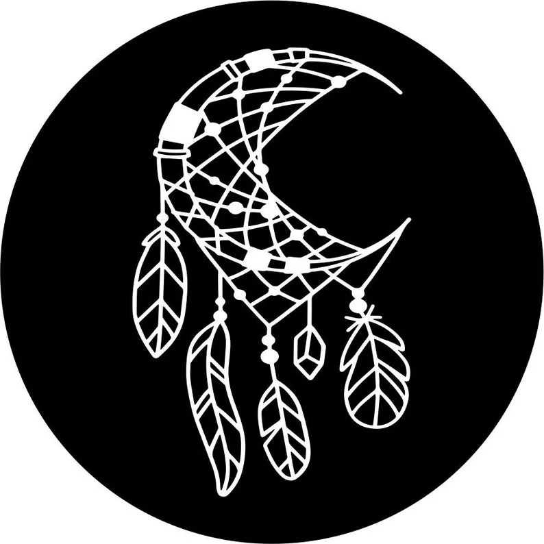 Moon Dream Catcher with Feathers Spare Tire Cover for any Vehicle, Make, Model, Size - Jeep, RV, Travel Trailer, Camper and MORE
Moon Dream Catcher with Feathers Spare Tire Cover for any Vehicle, Make, Model, Size - Jeep, RV, Travel Trailer, Camper and MORE