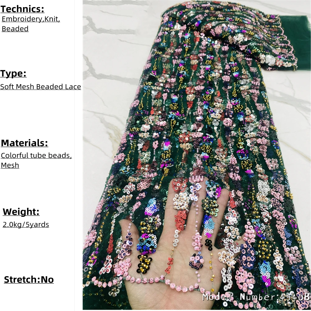 PGC Embroidered Luxury Beads Lace French Sequins Lace Fabrics African Handmade Beaded Lace Materials For Evening Dress 4540B
PGC Embroidered Luxury Beads Lace French Sequins Lace Fabrics African Handmade Beaded Lace Materials For Evening Dress 4540B