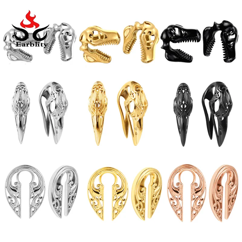 Stainless Steel Ear Weights Hangers Plugs Body Jewelry Piercing Ear Gauges 2PCS New Fashion Carved Bird Head Men Ear Plug Tunnel
Stainless Steel Ear Weights Hangers Plugs Body Jewelry Piercing Ear Gauges 2PCS New Fashion Carved Bird Head Men Ear Plug Tunnel