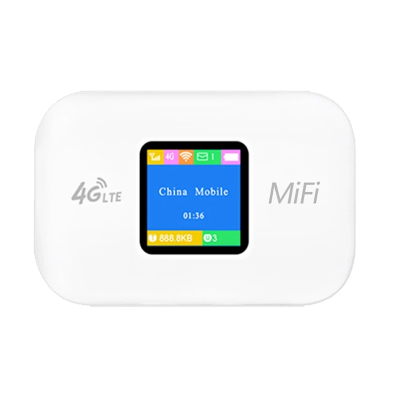 

4G Mifi Wifi Router Pocket Wifi Router With Colour Screen 150Mbps 3000 Mah 2.4G Wifi Router With Sim Card Slot