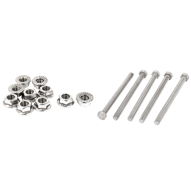 5 Pcs M8 X 100Mm Fully Threaded Hex Head Screw Bolt & 10X 8Mm Height M8 Thread Stainless Steel Serrated Hex Flange Nuts
5 Pcs M8 X 100Mm Fully Threaded Hex Head Screw Bolt & 10X 8Mm Height M8 Thread Stainless Steel Serrated Hex Flange Nuts
