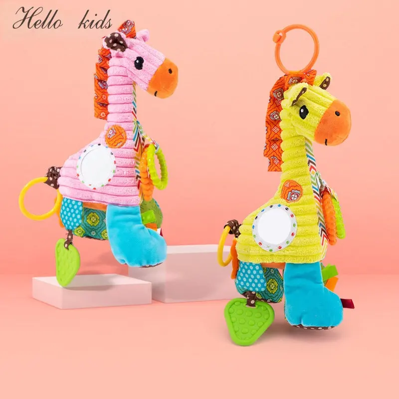 New Arrival Soft Giraffe Animal Handbells Rattles Plush Infant Baby development Handle Toys Hot Selling WIth Teether Baby Toy
New Arrival Soft Giraffe Animal Handbells Rattles Plush Infant Baby development Handle Toys Hot Selling WIth Teether Baby Toy