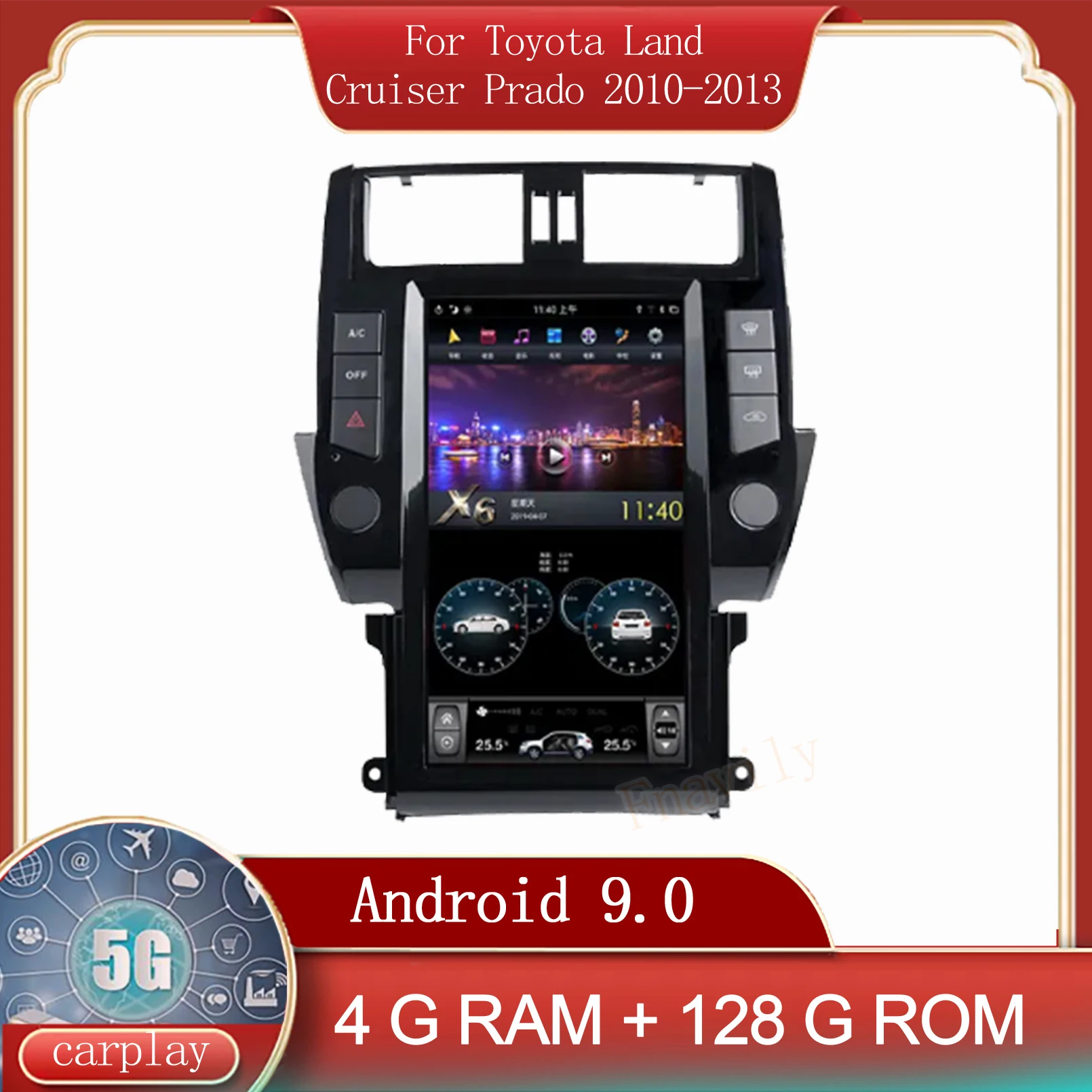 PX6 System Android 9 Car Radio For Toyota Land Cruiser Prado 13.6 Inch Tesla Style Car Stereo GPS Navigation For Car Stereo
PX6 System Android 9 Car Radio For Toyota Land Cruiser Prado 13.6 Inch Tesla Style Car Stereo GPS Navigation For Car Stereo