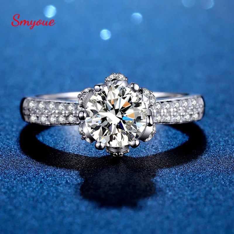 Smyoue Test Passed 2 Carat Moissanite Promise Ring Queen Bride Engagement Marriage Rings For Women Rond Cut S925 Sterling Silver
Smyoue Test Passed 2 Carat Moissanite Promise Ring Queen Bride Engagement Marriage Rings For Women Rond Cut S925 Sterling Silver
