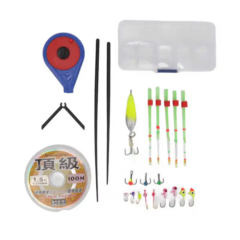 Ice Fishing Pole Kit Ice Fishing Rod Thickened Thin Slice Ice Hook Fishing Line Combination Winter High Carbon Steel Set
Ice Fishing Pole Kit Ice Fishing Rod Thickened Thin Slice Ice Hook Fishing Line Combination Winter High Carbon Steel Set