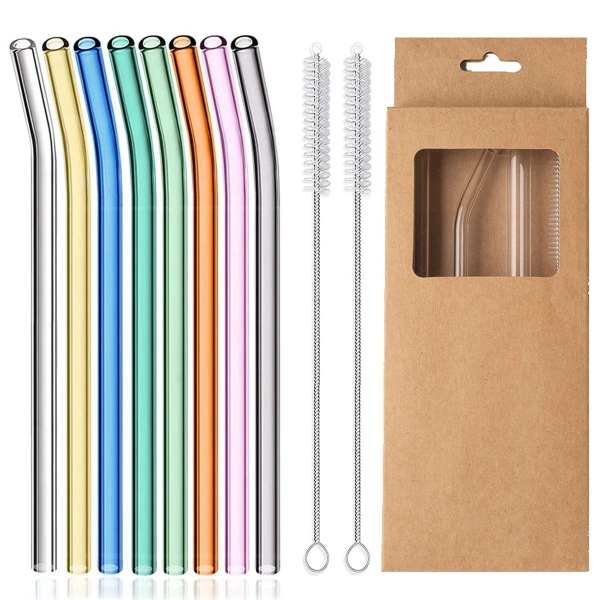 Reusable Glass Drinking Straws Kitchen Bar Drinking Cocktail Straws for Juice Milk Coffee Bar Drinks
Reusable Glass Drinking Straws Kitchen Bar Drinking Cocktail Straws for Juice Milk Coffee Bar Drinks