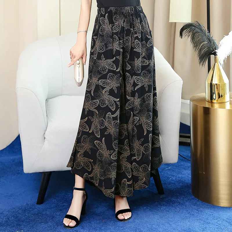 Casual Loose Wide Leg Pants Women High Waist Female Pants Summer 2023 Elastic Waist Breathable Bohemian Flare Pants with Print
Casual Loose Wide Leg Pants Women High Waist Female Pants Summer 2023 Elastic Waist Breathable Bohemian Flare Pants with Print