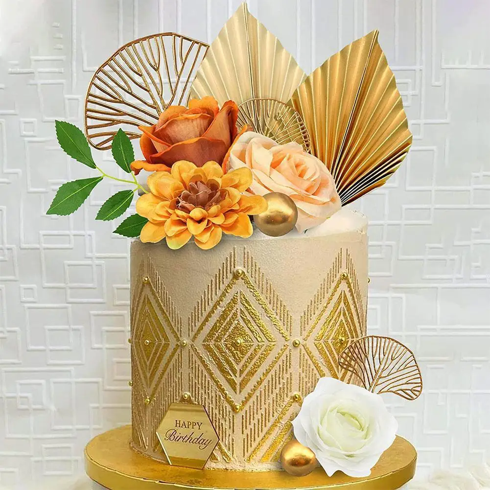 Golden Palm Leaf Decoration Flower For Cake Topper Paper Birthday Cake Topper Flage For Kids Boy Birthday Party Cake Decors V0U2
Golden Palm Leaf Decoration Flower For Cake Topper Paper Birthday Cake Topper Flage For Kids Boy Birthday Party Cake Decors V0U2