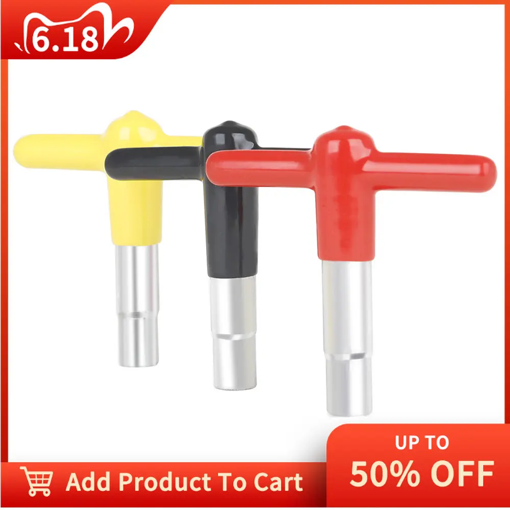 

Drum Tuning Key Adjustment T-Wrench Zinc Alloy Percussion Musical Instrument Accessories Tool With Silicone Protective Sleeve