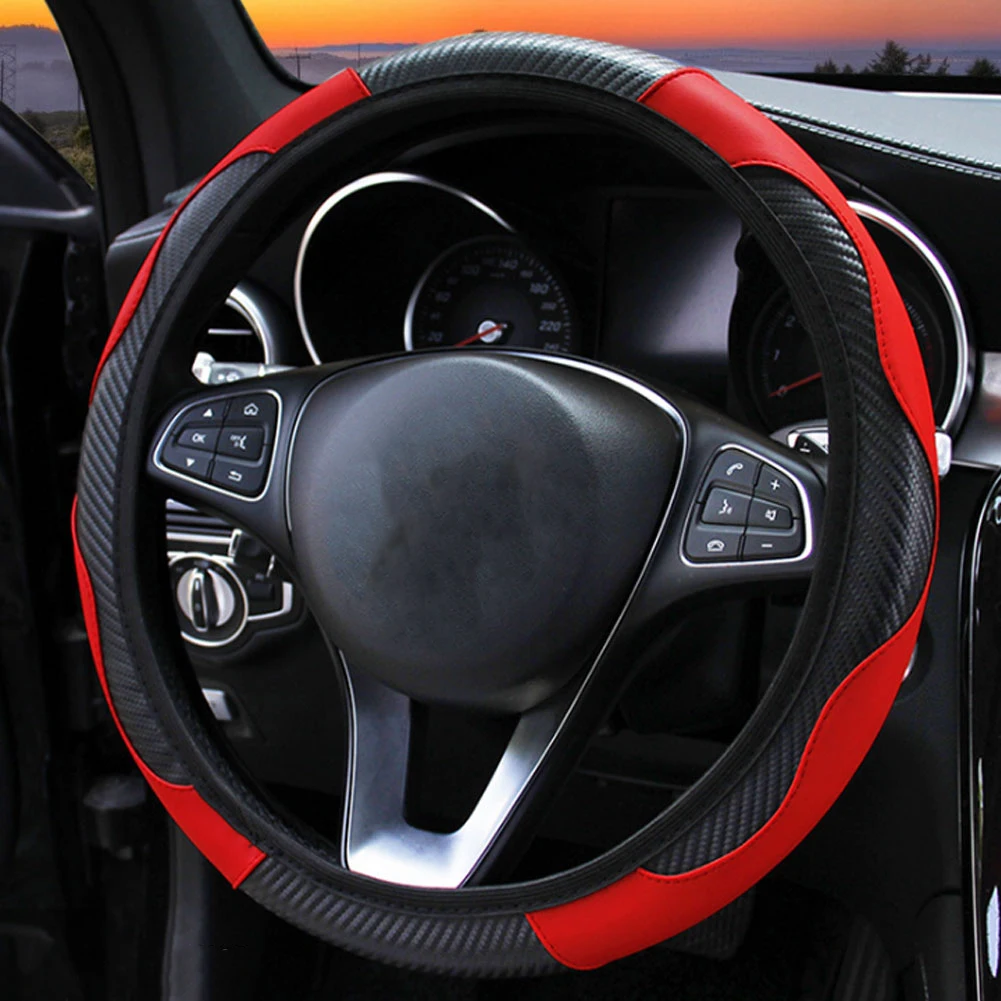 Car Steering Wheel Cover Breathable Anti Slip Pu Steering Covers Suitable 37-38cm Auto Steering Wheel
Car Steering Wheel Cover Breathable Anti Slip Pu Steering Covers Suitable 37-38cm Auto Steering Wheel