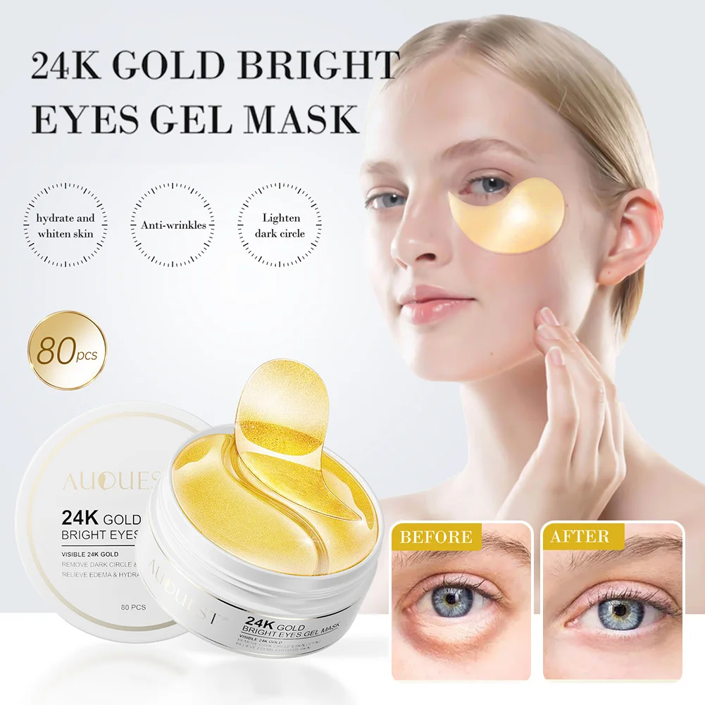 24K Gold Eye Mask Anti-Aging Remove Fine Lines Dark Circles Eye Bags Skin Moisturizing Brightening Eye Patch
24K Gold Eye Mask Anti-Aging Remove Fine Lines Dark Circles Eye Bags Skin Moisturizing Brightening Eye Patch