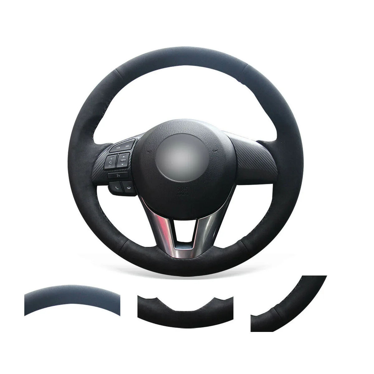 DIY Custom Hand Stitched Soft Black Suede Steering Wheel Cover For Mazda 3 2 6 / CX-3 2016-2017 CX-5 2013-2016
DIY Custom Hand Stitched Soft Black Suede Steering Wheel Cover For Mazda 3 2 6 / CX-3 2016-2017 CX-5 2013-2016