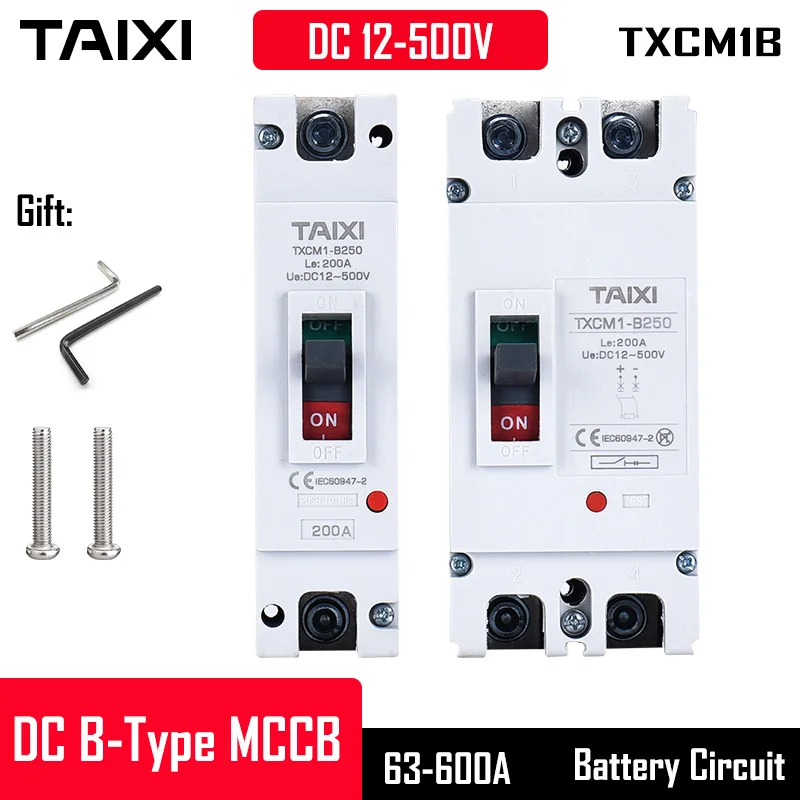 DC12V DC24V MCCB Circuit Breaker 150A 200A 250A 300Amp Rated Current for Batter Car Charger New Enery Power Protector Automatic
DC12V DC24V MCCB Circuit Breaker 150A 200A 250A 300Amp Rated Current for Batter Car Charger New Enery Power Protector Automatic